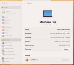 MacBook Pro 2017 i7 15inch 16GB 512GB 4GB Graphic Card