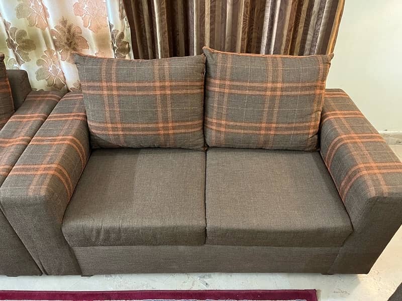 Brown sofa set 1 2 3 3