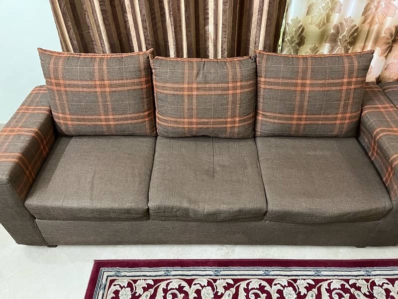 Brown sofa set 1 2 3 5