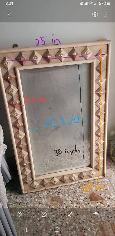 wooden wall hanging mirror 4