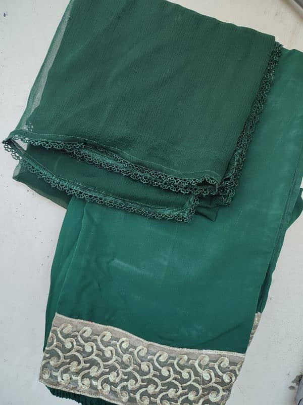 bottle green dress ready to wear 5