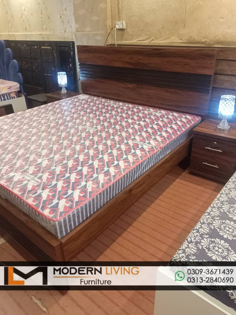 King size bed with 2 side tables best quality 4