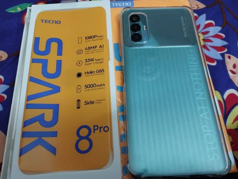 Tecno spark 8pro 4.64GB PTA approved all ok with box and charger 2