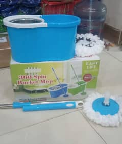 360° Spin Mop Cleaning Mop with Steel Bucket