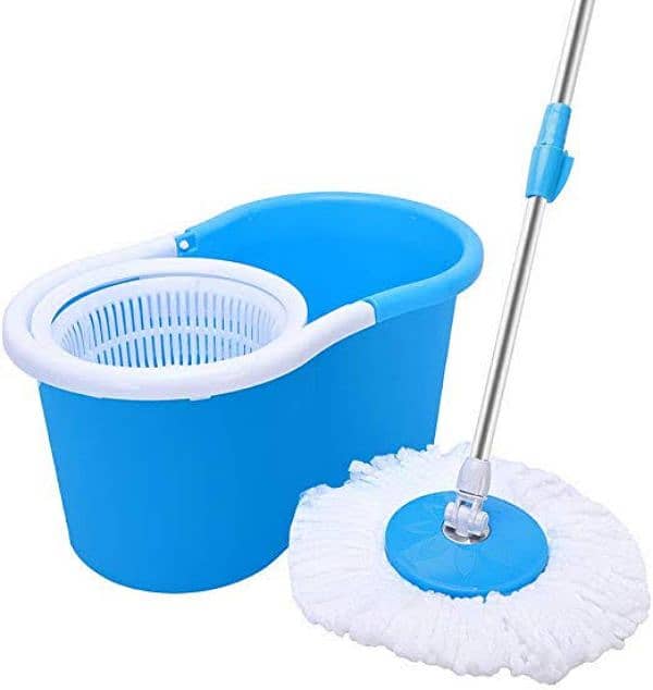 360° Spin Mop Cleaning Mop with Steel Bucket 1