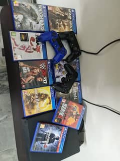 ps4 500gb with 3 controller and 11 games