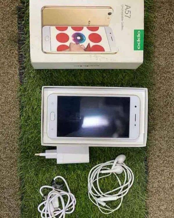 oppo A57 (4/64) ram full new with box and charger lush condition 1