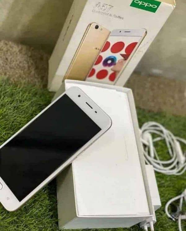 oppo A57 (4/64) ram full new with box and charger lush condition 2