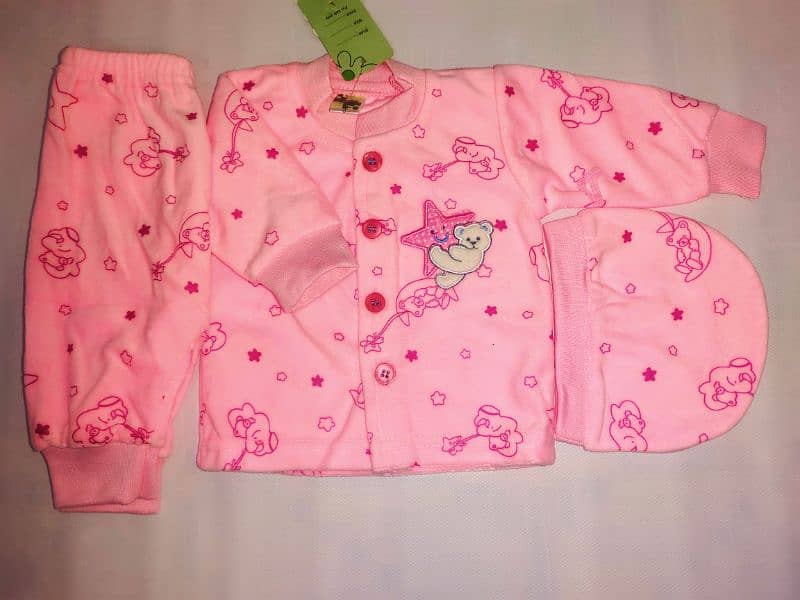 Newborn Baby Girles Boys 3 pcs Suit 0-1Month Comfortable and Soft 0