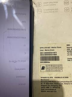 oppo A9    8/128 gb pta approved