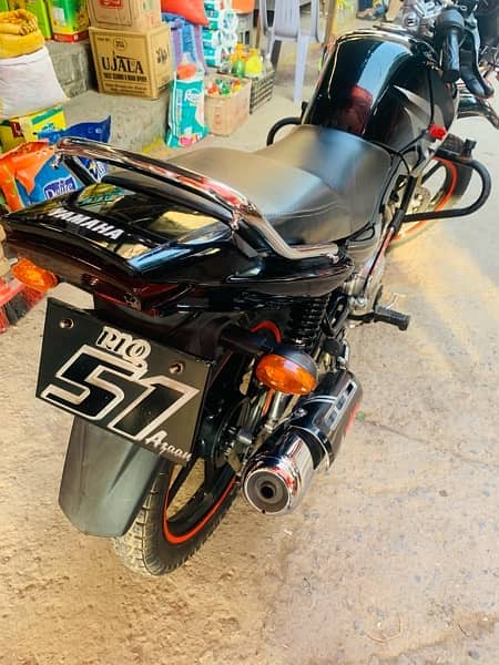 yamaha ybr 125G 9500 km chala geiune 10:10 condition Rawalpindi number 10