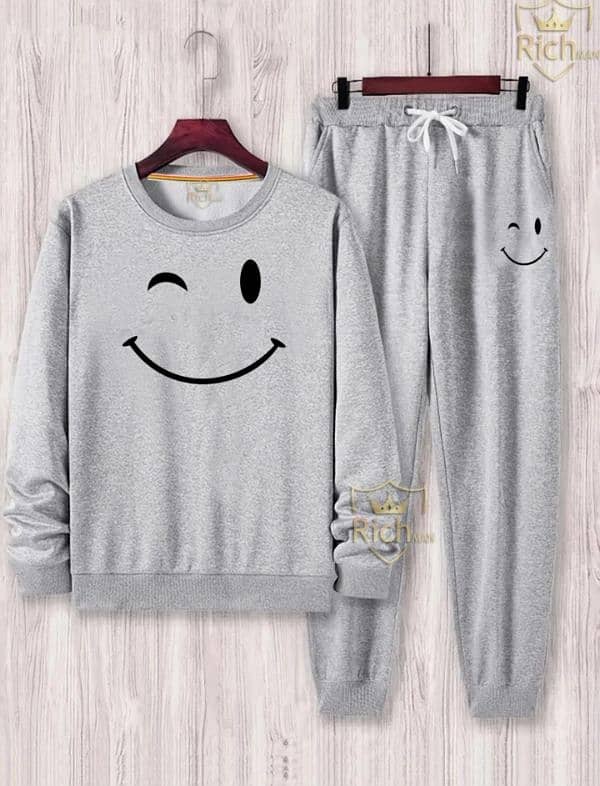 2 peace mean's fleece graphics sweatshirt track suit 1