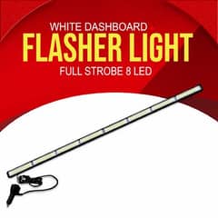 White 8 BAR LED STROKE LIGHT DASHBOARD