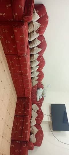 L shape sofa, 7 seater , in good condition