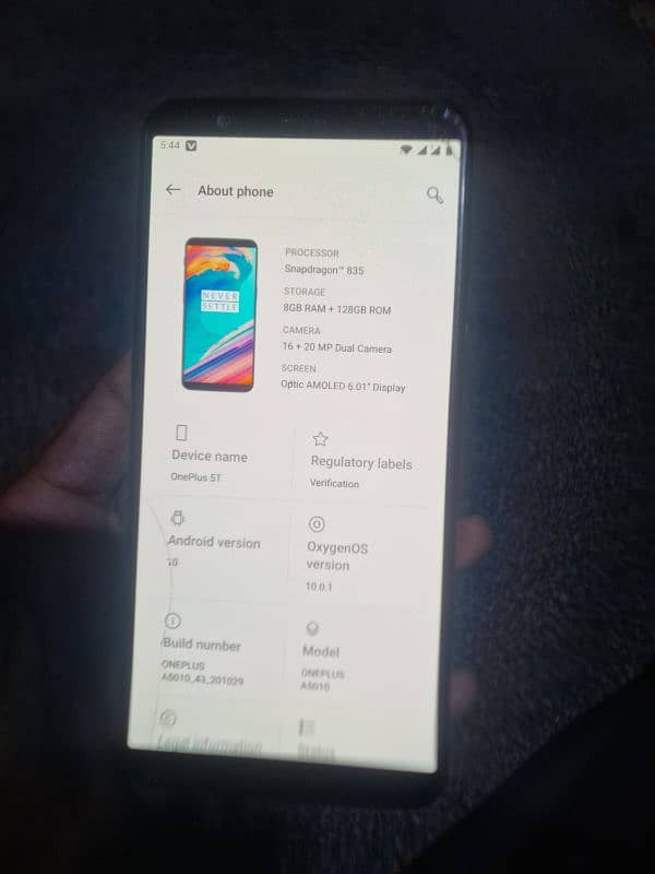 Oneplus 5T 8/128 Dual Sim For Sell 0