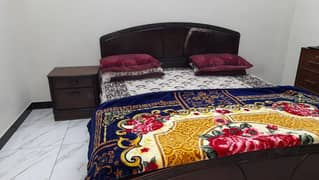 wooden bed