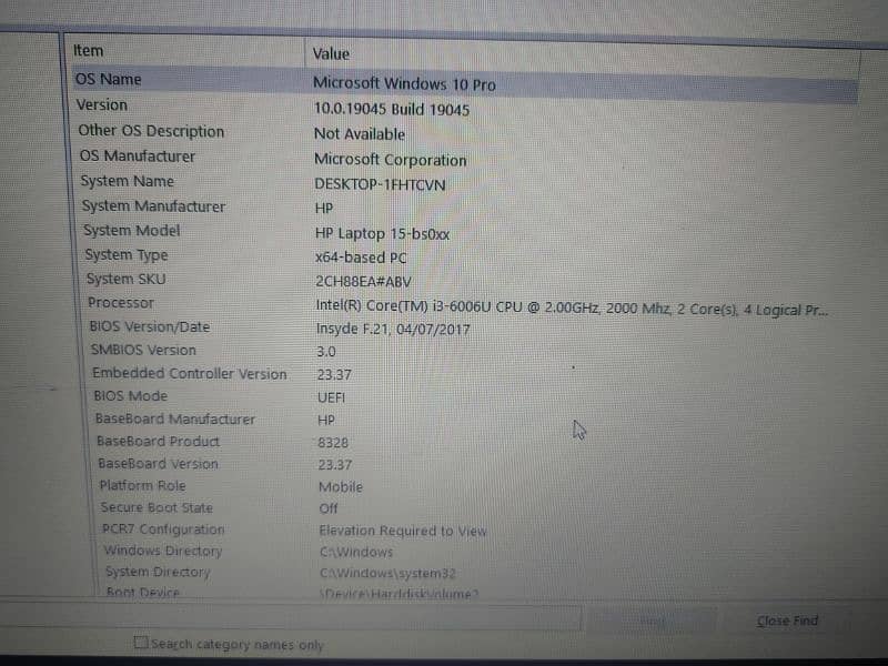 HP LAPTOP 15 BS 2