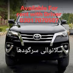 Rent a car Fortuner available with driver