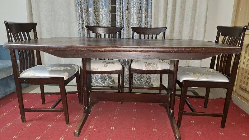 Used dining table with six chairs for Sale in Dha 2 0