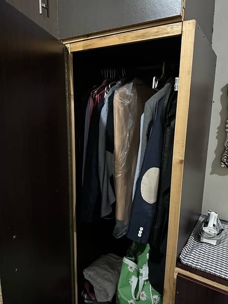 solid wardrobe plus iron stand for sale 2