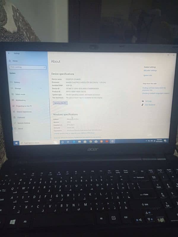 Acer laptop window 10 pro core i3 6