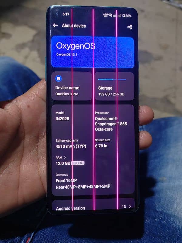one plus 8pro . 12.256 awesome working 3