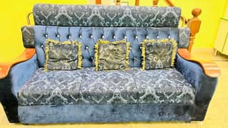 6 seater sofa royal blue velvet very attractive