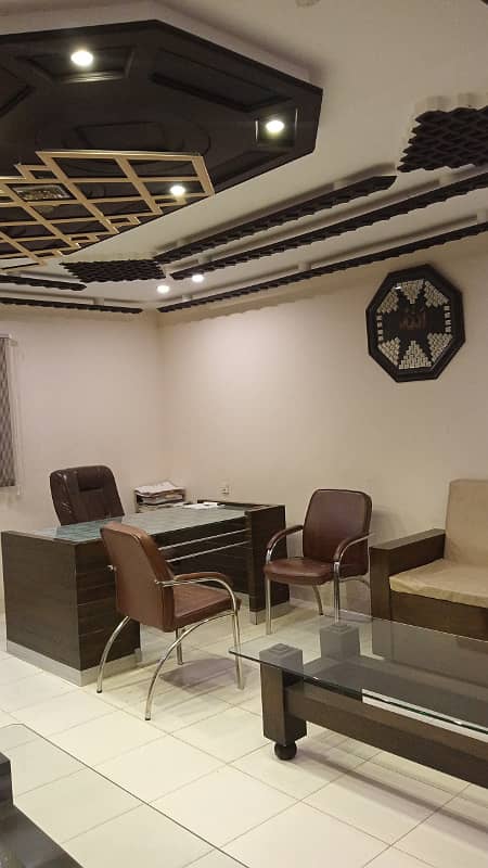 Well Mentain Fully Furnished 2 Bed Lounge For Silent Commercial Purpose Available Rent Prime Location Gulshan-e-iqbal Block-5 11