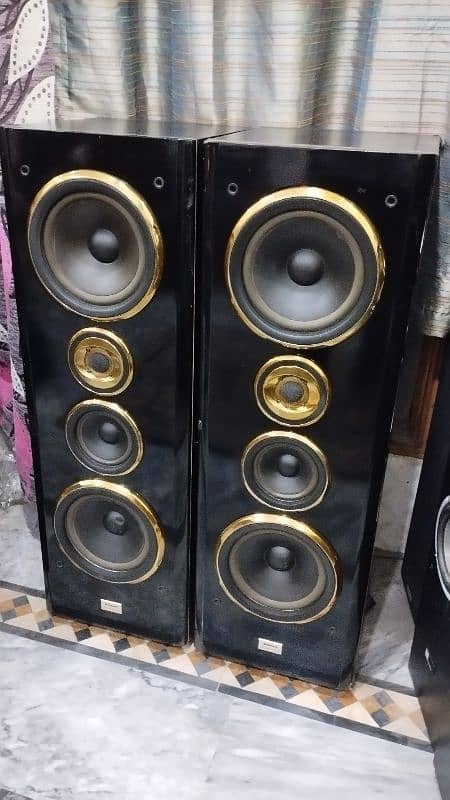 KOHAL BIG TOWER SPEAKER FLOOR STANDING Dual Subwoofer  (Yamaha Denon ) 1