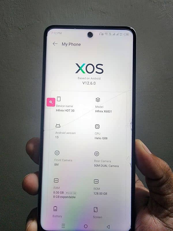 Infinix hot 30 8+8 /128 6
