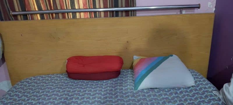 Wooden Bed with Mattress 2