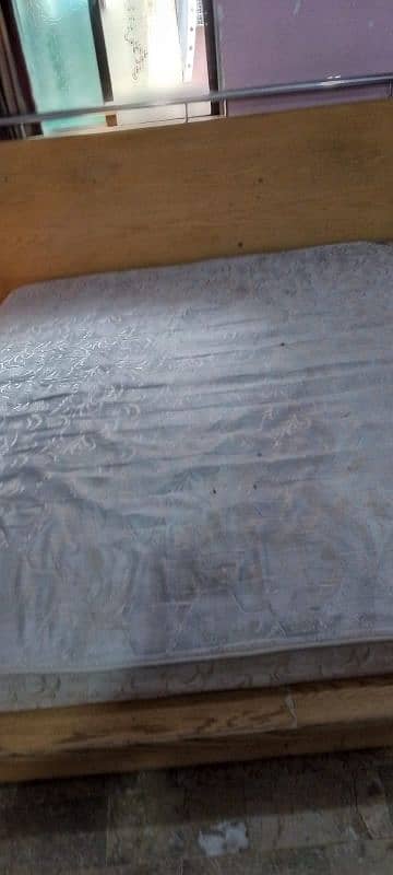 Wooden Bed with Mattress 7