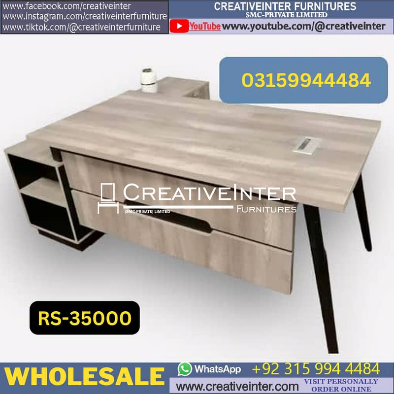 Executive office table | L shape Moder Office Tables Office Furniture 4