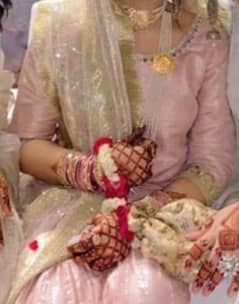 Beautiful Gharara | Medium size | Light Pink | Nikkah Dress