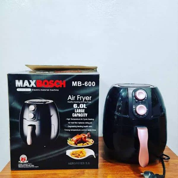 MAX BOSCH  Healthy Air Fryer - 6.0 Liter Large Capacity 1