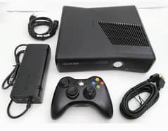 xbox 360 gaming box with 100+ games installed and wireless controller