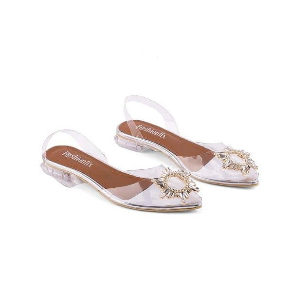 Women's Rexine fancy flat 1