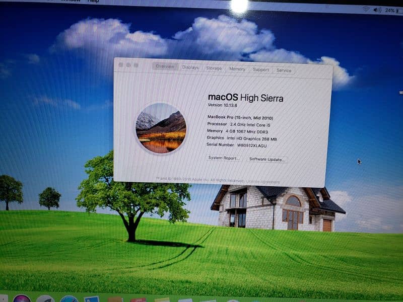 Apple Macbook pro mid 2010 Core i5 4GB Ram /320GB Hard  A plus 7