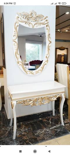 Console with Mirror & Table