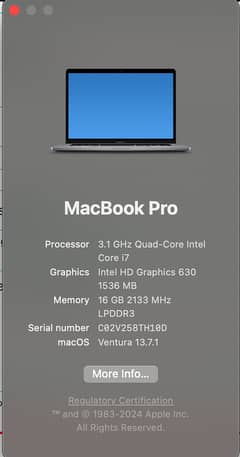 MacBook Pro 2017 15 inches