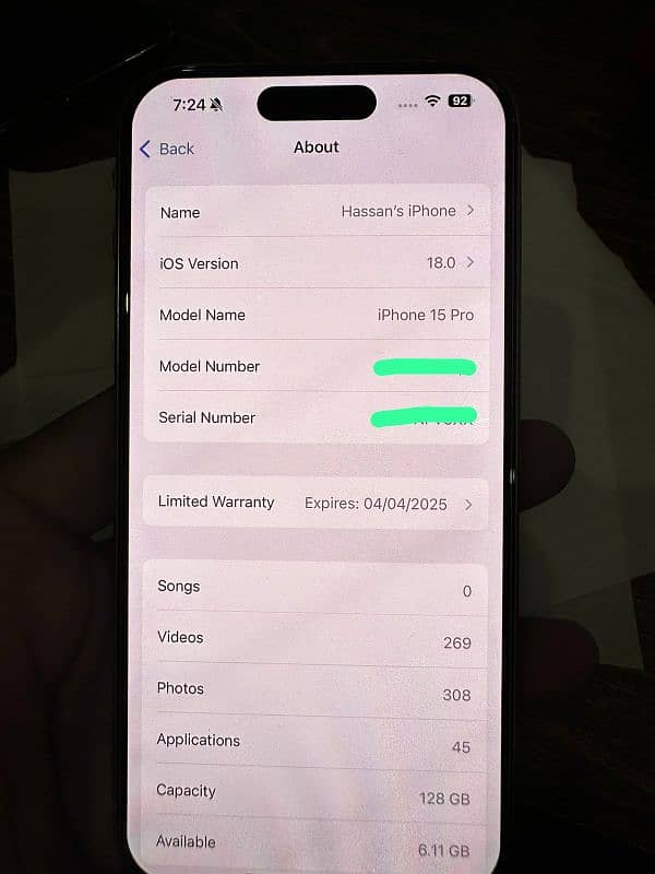 iphone 15pro white titanium 256gb pta approved for sale 6