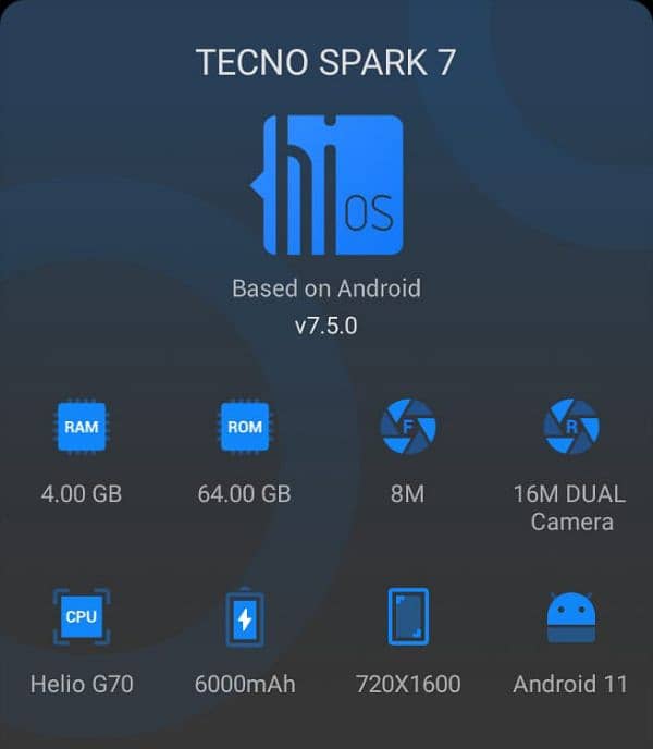 Tecno Spark 7 0