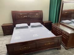 king size bed, 7 seater sofa’s with 2 chairs one table 1 rolling chair