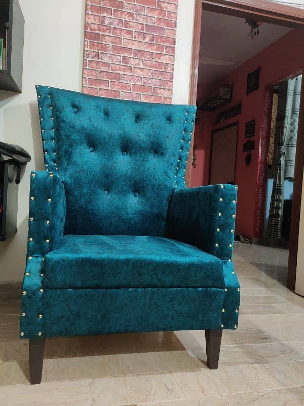 Brand New Turquoise Sofa Chairs Pair (Set of 2) - Luxury & Comfortable 5