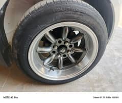 14 inches multi pcd deepdish hollow rims with 165/65/14 qabli tyres. .