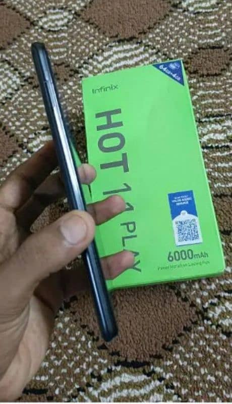 INFINIX HOT 11 PLAY. . 4GB/64GB. . 6000 MAH BATRY PTA AROVED WITH BOX 5