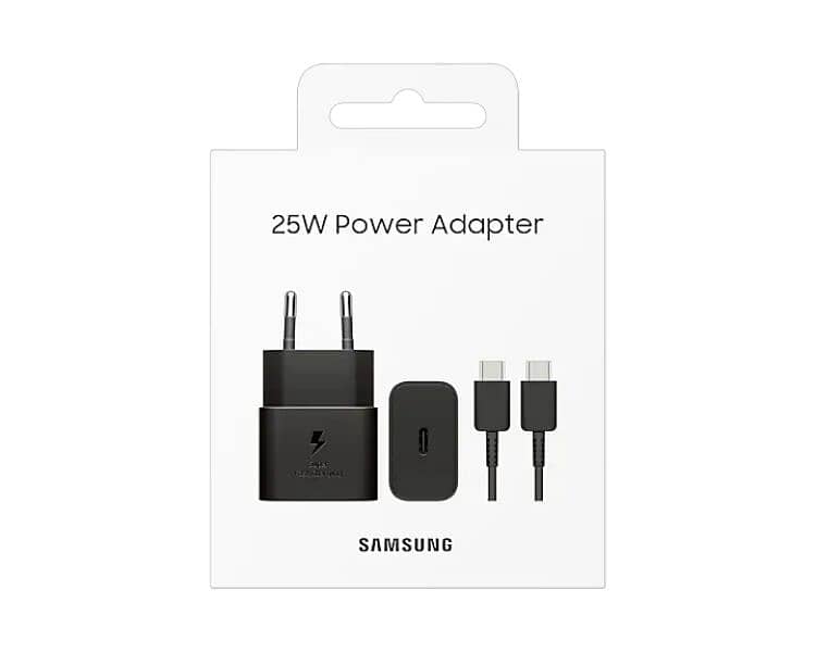 Samsung 25W Power Adapter with Type-C Cable Black Color 0