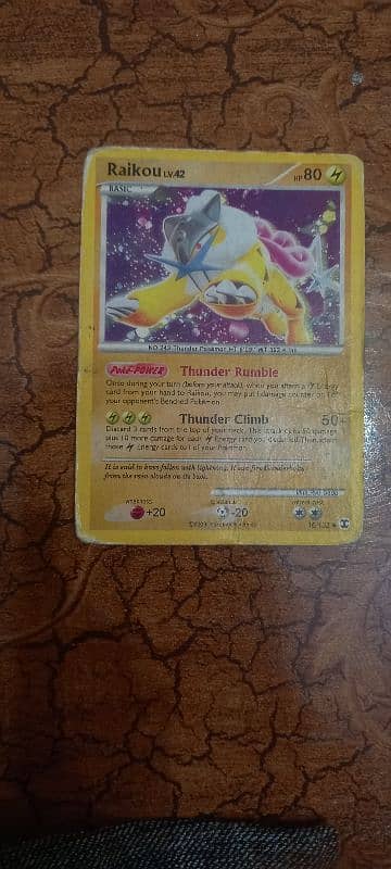 pokèmon legendry card raikou thunder pokemon 1