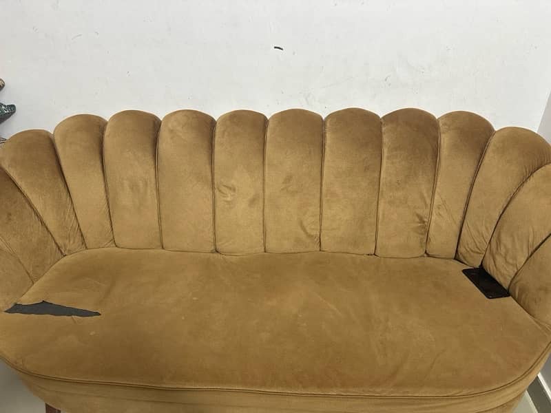 sofa set golden colour 3