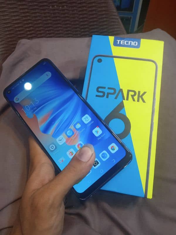 Tecno spark 6 PTA official approveall ok hai 10/8 hai box hai Rm4 GB64 0